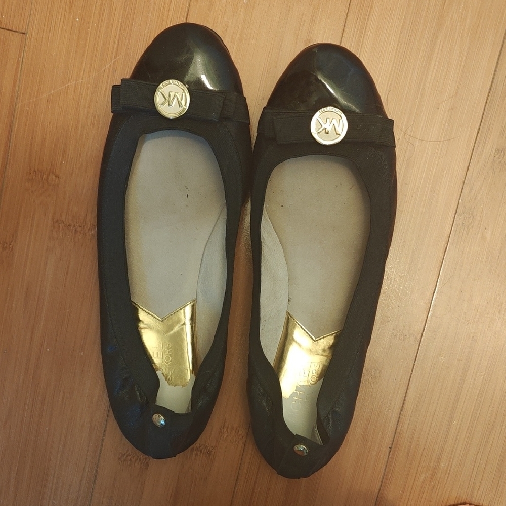 Michael Kors Black Ballet Flats Size 38 US 6